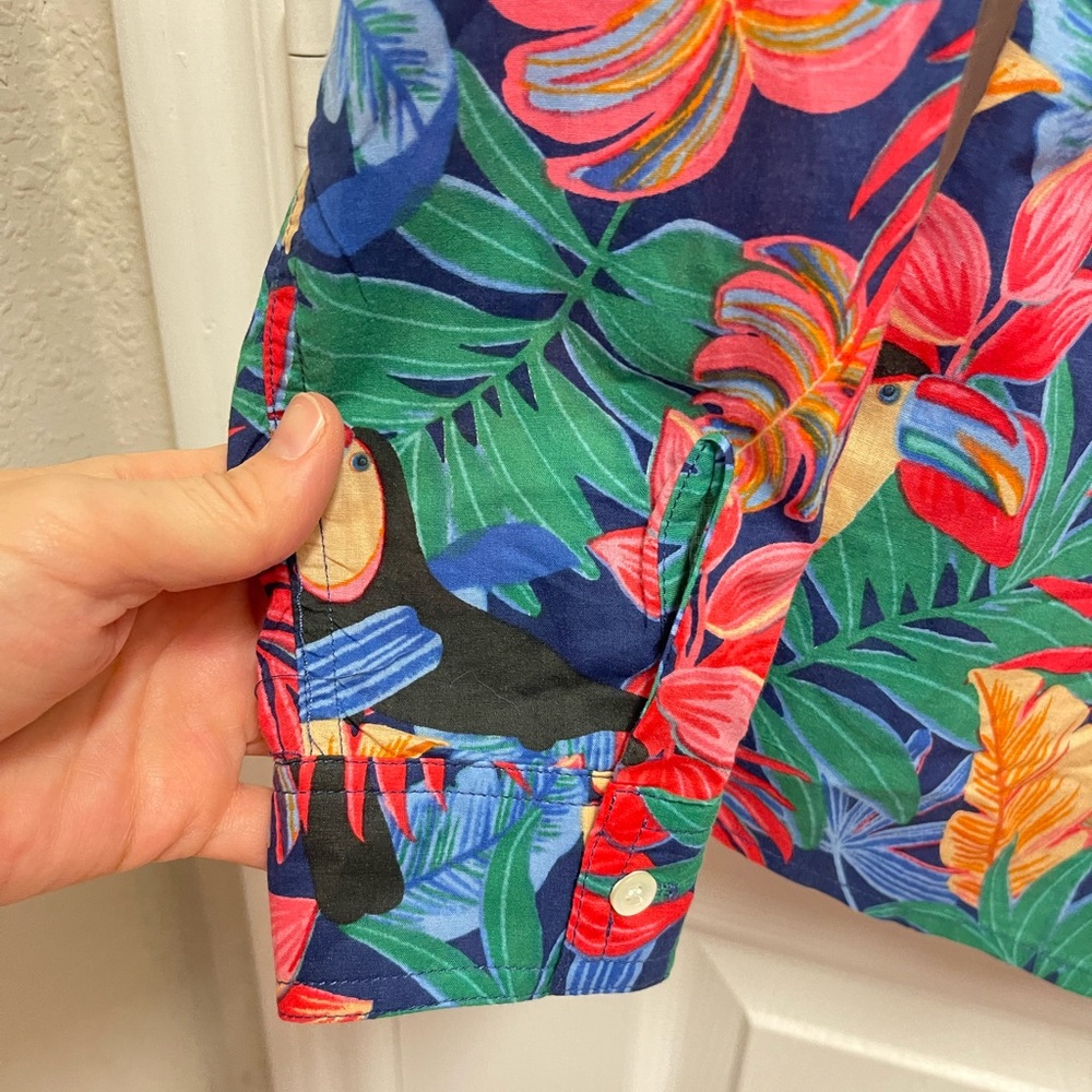 J. Mclaughlin Tropical Button Down Top - image 5